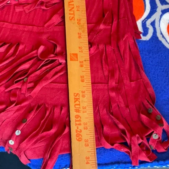 Ellison (King Ranch) Faux Suede Maroon Dress Size M, NWT - Picture 8 of 10